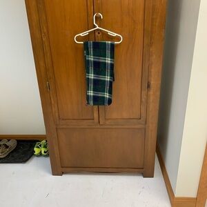 Ragged mountain plaid fleece scarf length 56in W-8in